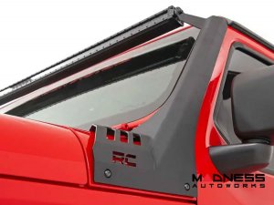 Jeep Wrangler JL Lighting Upgrade - 50in Windshield Mount - Black Series w/ White DRL - Dual Row LED Jeep Wrangler JL Lighting Upgrade - 50in Windshield Mount - Black Series w/ White DRL - Dual Row LED